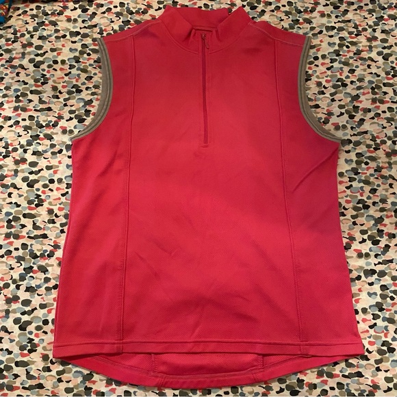 Hot pink sleeveless cycling jersey - Picture 1 of 8